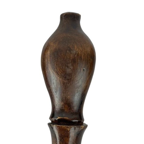 Vintage MCM Carved Wood Spoon Utensil Wall Decor Brown African Art 14 Inch - Picture 4 of 8